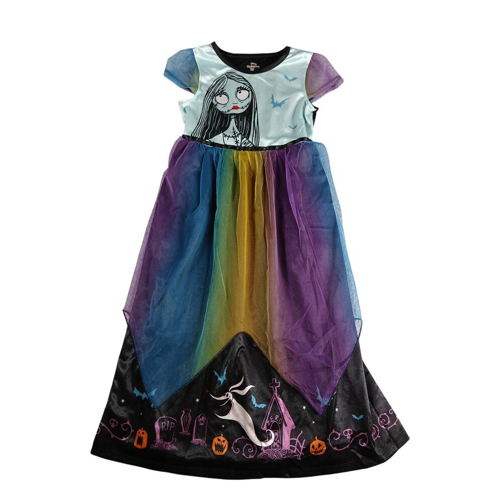 Nightmare Before Christmas Costume Girls Medium Halloween Kids Long Sally NWT